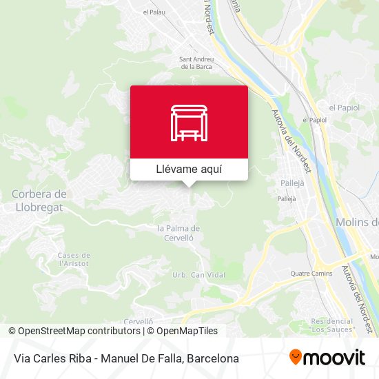Mapa Via Carles Riba - Manuel De Falla