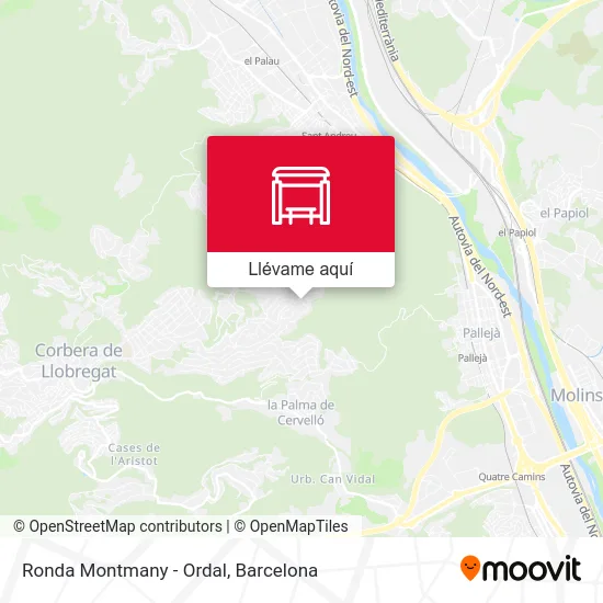 Mapa Ronda Montmany - Ordal