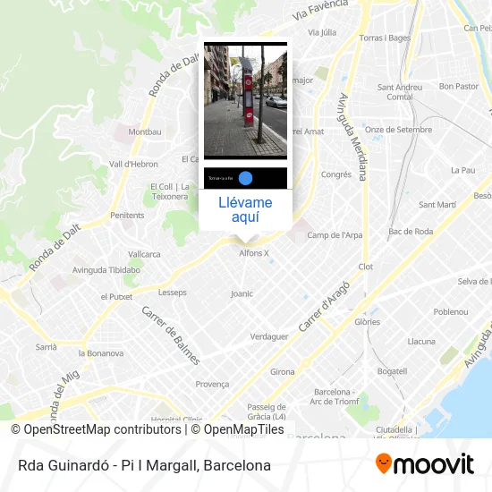 Mapa Rda Guinardó - Pi I Margall