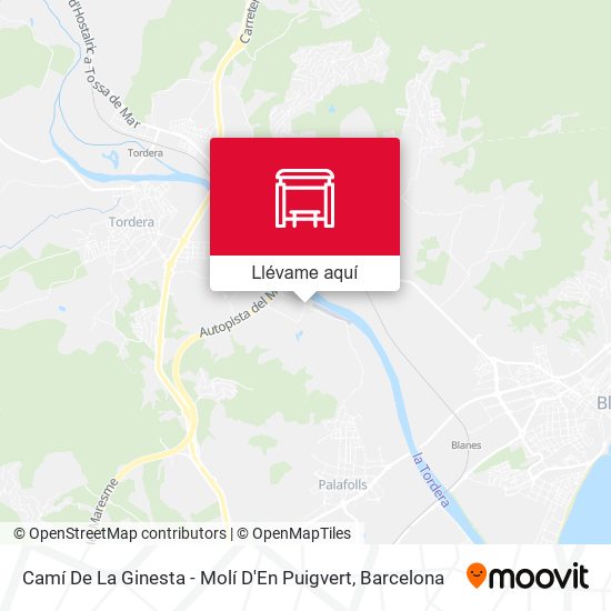 Mapa Camí De La Ginesta - Molí D'En Puigvert