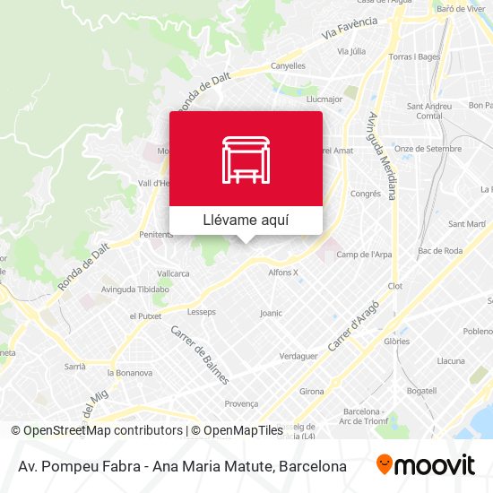 Mapa Av. Pompeu Fabra - Ana Maria Matute
