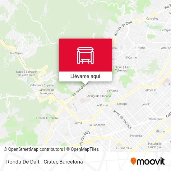 Mapa Ronda De Dalt - Císter