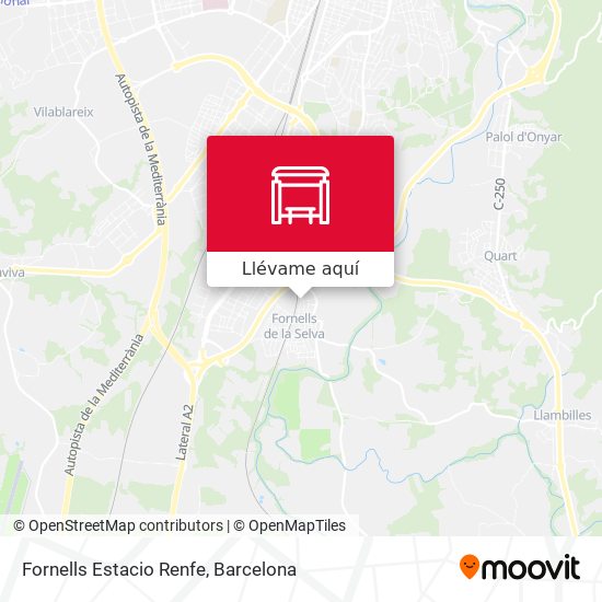 Mapa Fornells  Estacio Renfe