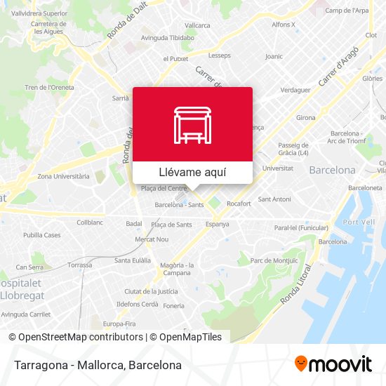 Mapa Tarragona - Mallorca