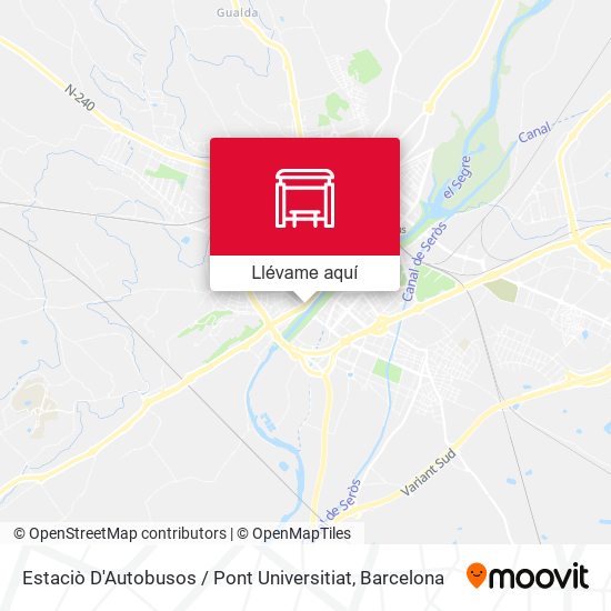 Mapa Estaciò D'Autobusos / Pont Universitiat