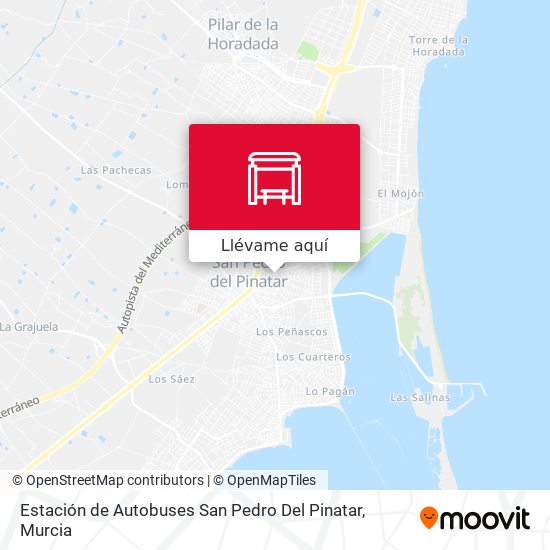 Mapa Estación de Autobuses San Pedro Del Pinatar