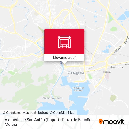 Mapa Alameda de San Antón (Impar) - Plaza de España