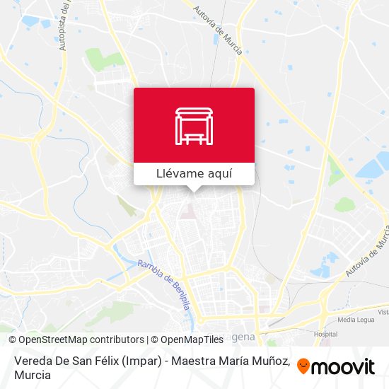 Mapa Vereda De San Félix (Impar) - Maestra María Muñoz