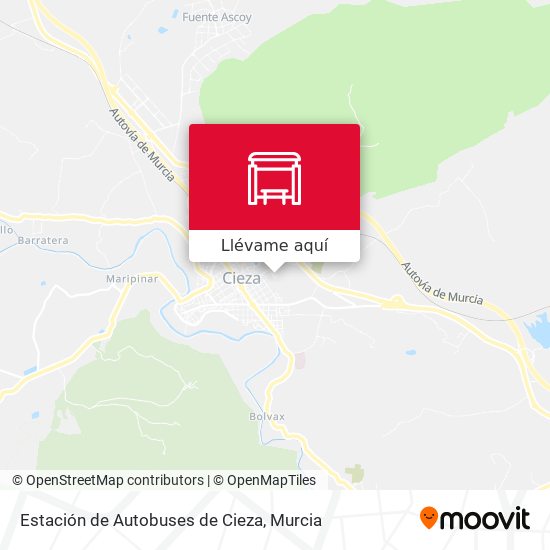 Mapa Estación de Autobuses de Cieza