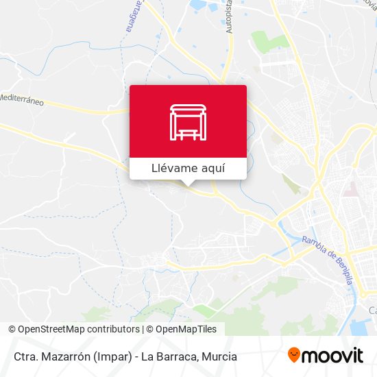 Mapa Ctra. Mazarrón (Impar) - La Barraca