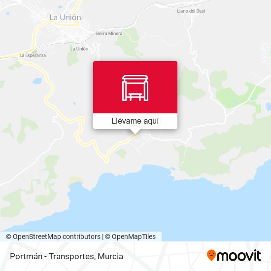 Mapa Portmán - Transportes