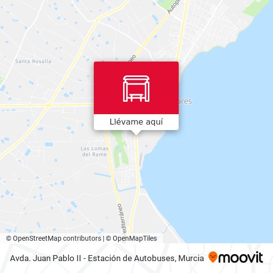 Mapa Avda. Juan Pablo II - Estación de Autobuses