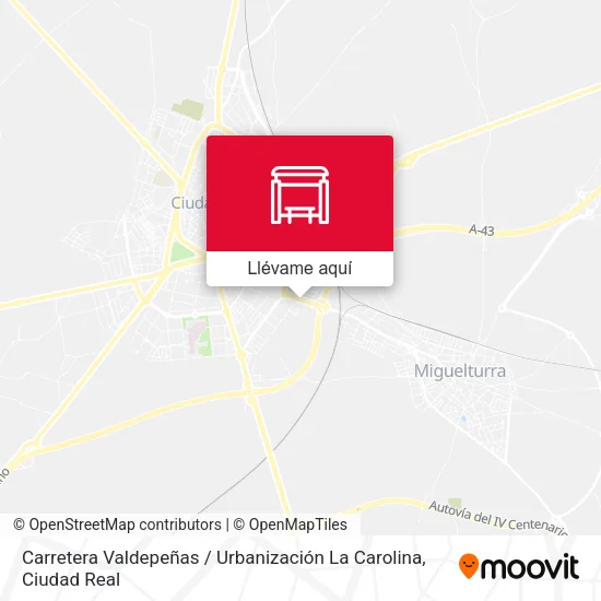 Mapa Carretera Valdepeñas / Urbanización La Carolina