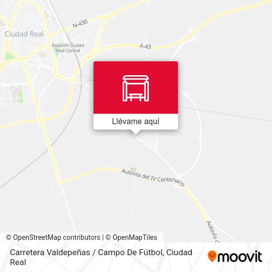 Mapa Carretera Valdepeñas / Campo De Fútbol