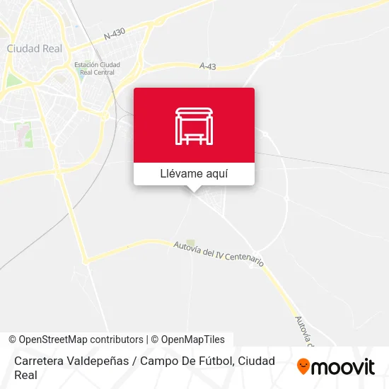Mapa Carretera Valdepeñas / Campo De Fútbol