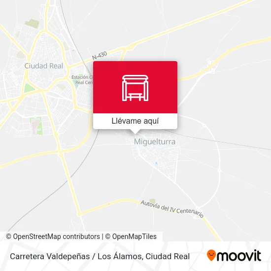 Mapa Carretera Valdepeñas / Los Álamos
