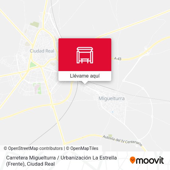 Mapa Carretera Miguelturra / Urbanización La Estrella (Frente)