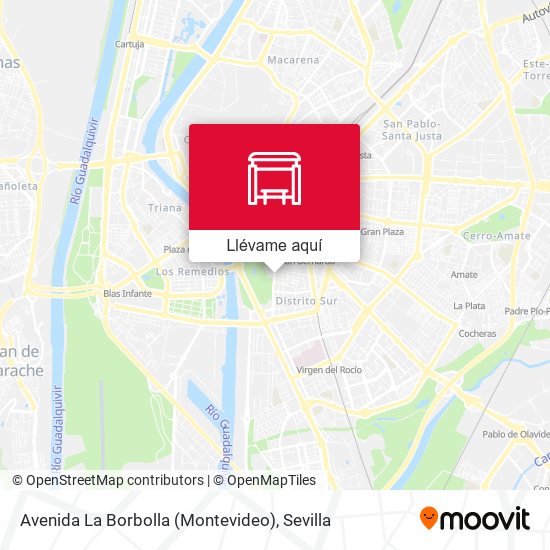 Mapa Avenida La Borbolla (Montevideo)