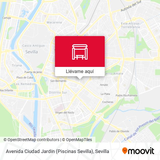Mapa Avenida Ciudad Jardín (Piscinas Sevilla)
