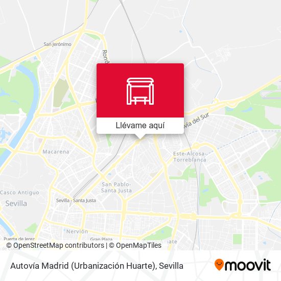 Mapa Autovía Madrid (Urbanización Huarte)