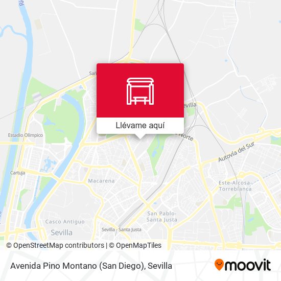 Mapa Avenida Pino Montano (San Diego)