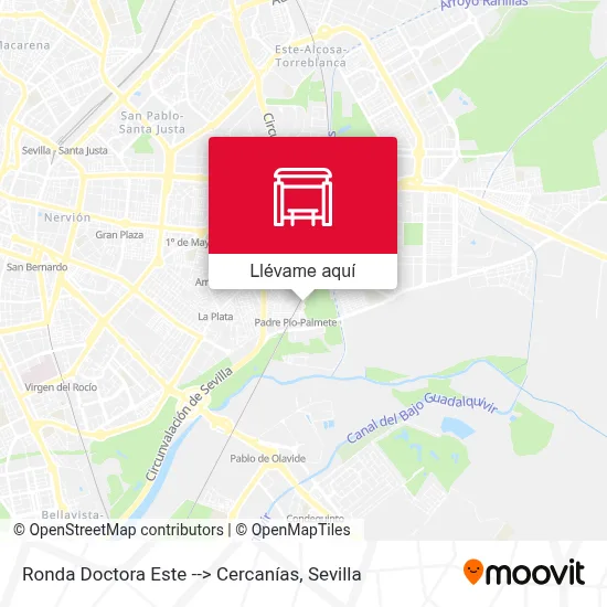 Mapa Ronda Doctora Este --> Cercanías