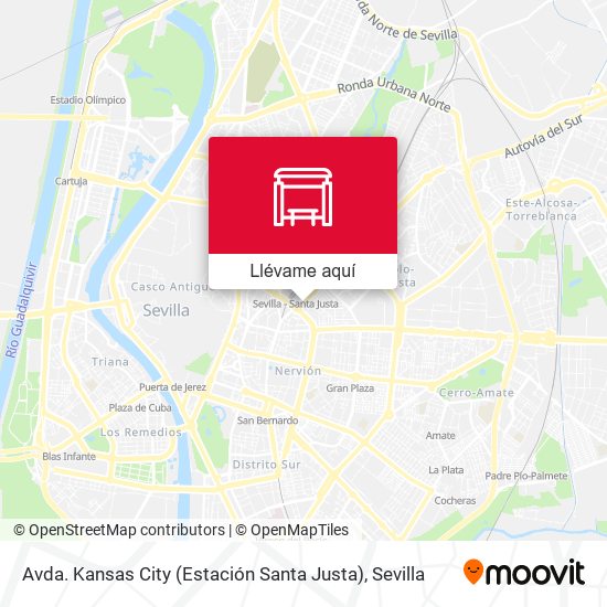 Mapa Avda. Kansas City (Estación Santa Justa)