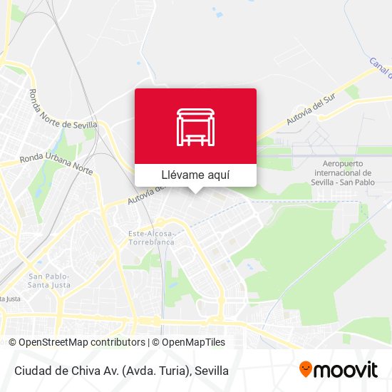Mapa Ciudad de Chiva Av. (Avda. Turia)