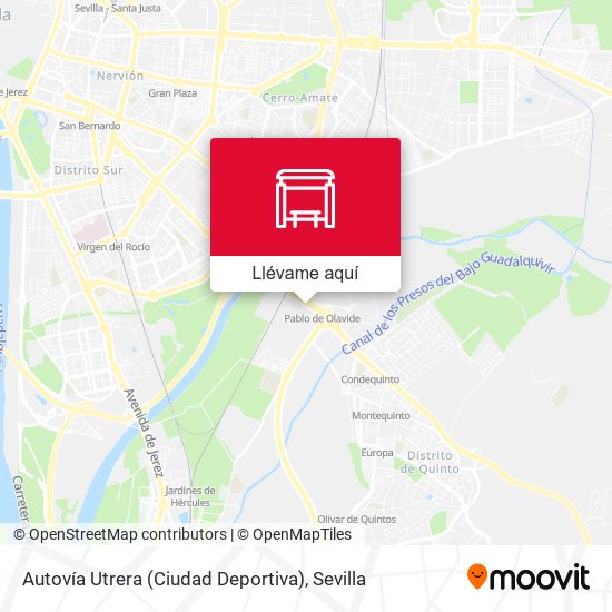 Mapa Autovía Utrera (Ciudad Deportiva)
