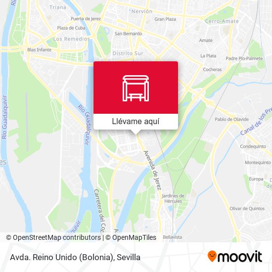 Mapa Avda. Reino Unido (Bolonia)
