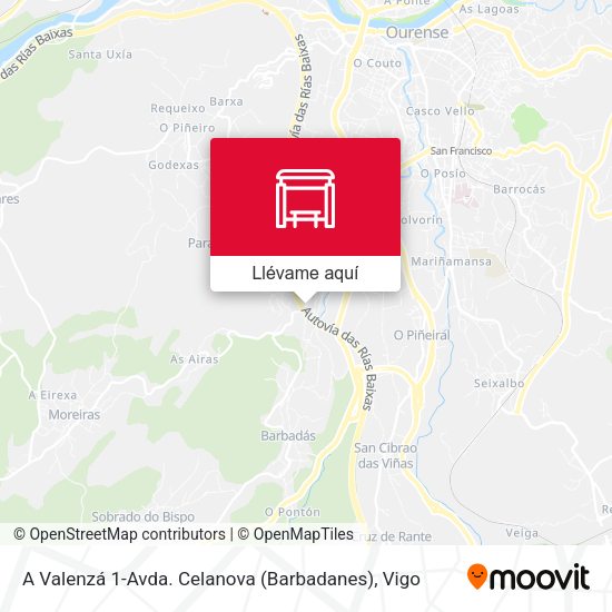 Mapa A Valenzá 1-Avda. Celanova (Barbadanes)