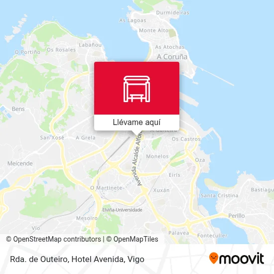 Mapa Rda. de Outeiro, Hotel Avenida