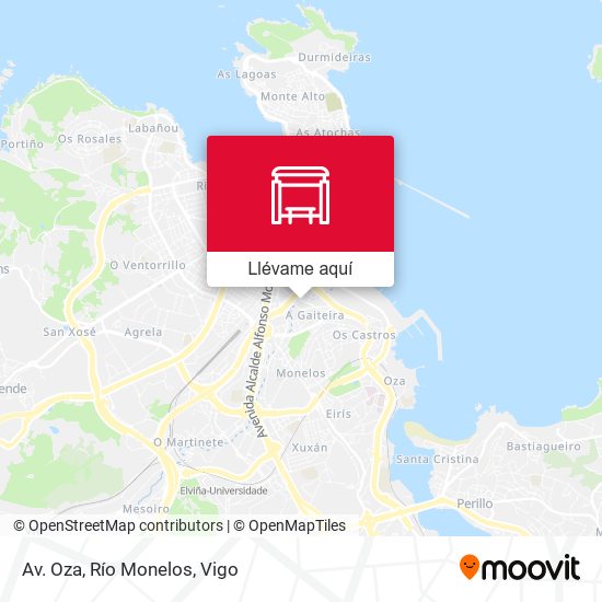 Mapa Av. Oza, Río Monelos