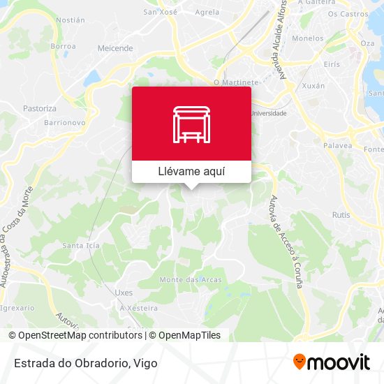 Mapa Estrada do Obradorio