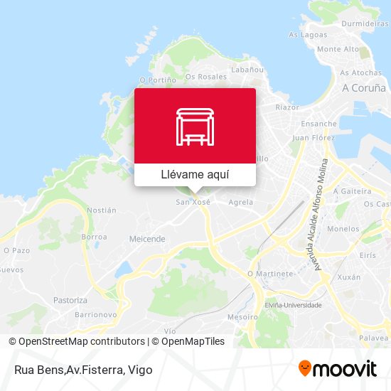 Mapa Rua Bens,Av.Fisterra