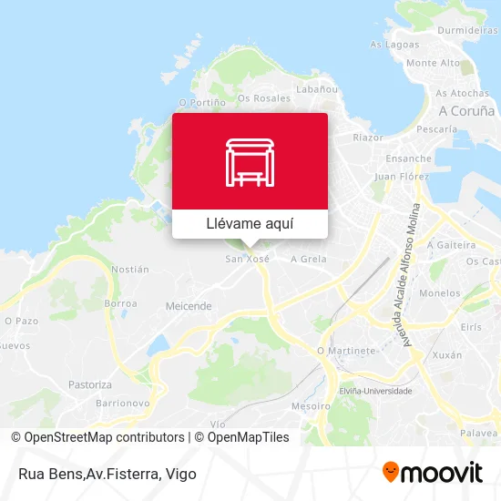 Mapa Rua Bens,Av.Fisterra