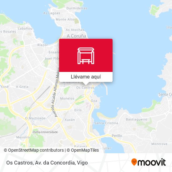 Mapa Os Castros, Av. da Concordia