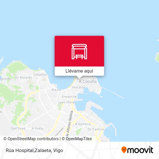 Mapa Rúa Hospital,Zalaeta