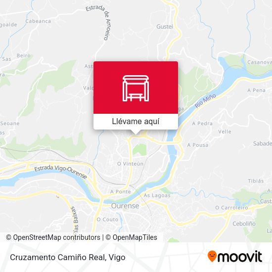 Mapa Cruzamento Camiño Real