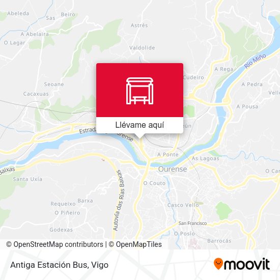 Mapa Antiga Estación Bus