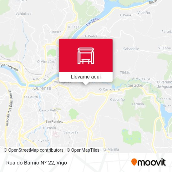 Mapa Rua do Bamio Nº 22