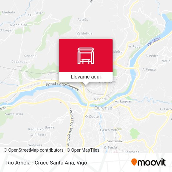 Mapa Río Arnoia - Cruce Santa Ana