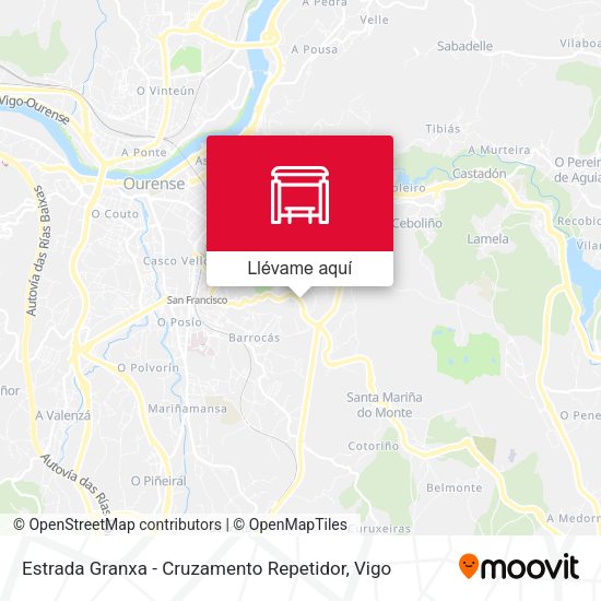 Mapa Estrada Granxa - Cruzamento Repetidor