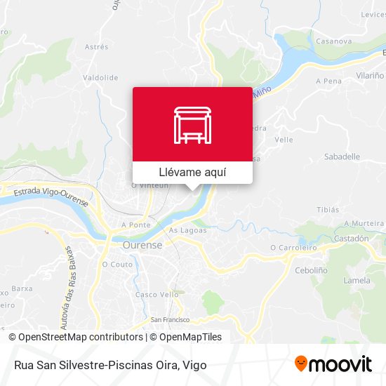 Mapa Rua San Silvestre-Piscinas Oira