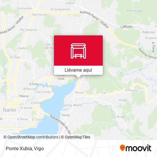 Mapa Ponte Xubia