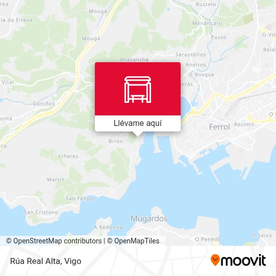Mapa Rúa Real Alta