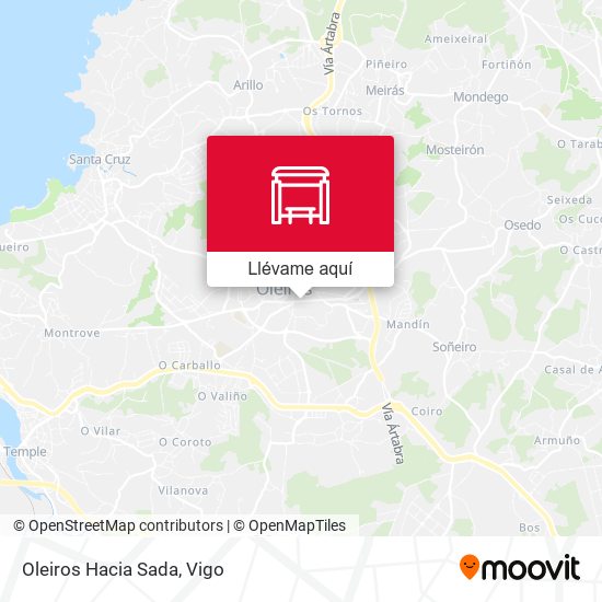 Mapa Oleiros Hacia Sada