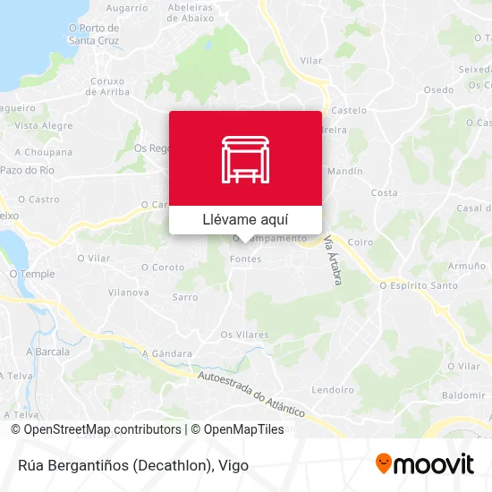 Mapa Rúa Bergantiños (Decathlon)
