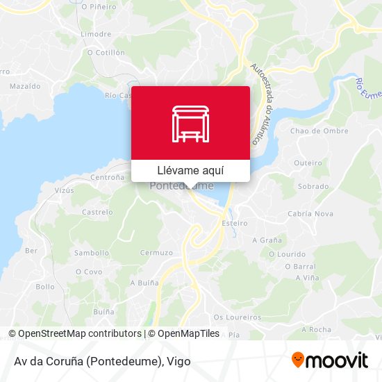 Mapa Av da Coruña (Pontedeume)
