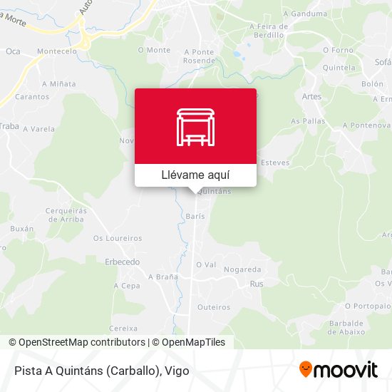 Mapa Pista A Quintáns (Carballo)
